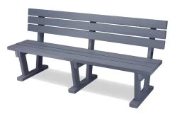 Plastic Bench With Backrest -Swimming Equipment Store 15765