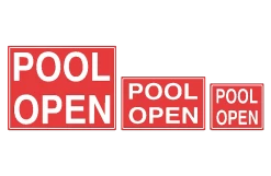Pool Open Sign