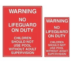 Warning No Children Without Supervision Sign