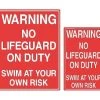 Warning Swim At Your Own Risk Sign 1 Warning Swim At Your Own Risk Sign -Swimming Equipment Store 18146