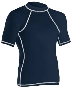 RISE Solid Short Sleeve Rashguard 7 RISE Solid Short Sleeve Rashguard -Swimming Equipment Store 501ss front navy
