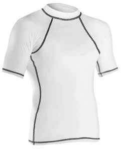 RISE Solid Short Sleeve Rashguard 9 RISE Solid Short Sleeve Rashguard -Swimming Equipment Store 501ss front white