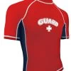 RISE Guard Short Sleeve Splice Rashguard -Swimming Equipment Store 502ssl front red navy