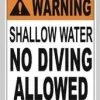 Shallow Water No Diving -Swimming Equipment Store 696