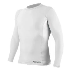 Kiefer 2 Tone Unisex Long Sleeve Rash Guard -Swimming Equipment Store 900608 rashguard white