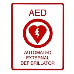Flat AED Wall Sign