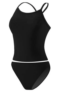RISE Solid Workout Tankini -Swimming Equipment Store lgs21 front black