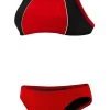 RISE Solid Poly Splice Bikini -Swimming Equipment Store lgs23 front red black1