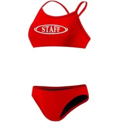 RISE Staff Poly V-Back Bikini -Swimming Equipment Store lgs26st red