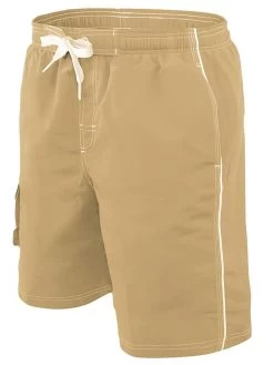 RISE Solid Male Flex Short -Swimming Equipment Store lgs30s front khaki