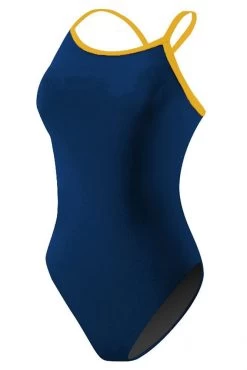 RISE Solid Poly Color Trim H-Back -Swimming Equipment Store lgs64 front navy gold 1