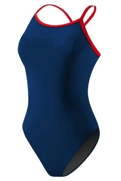 RISE Solid Poly Color Trim H-Back -Swimming Equipment Store lgs64 front navy red