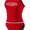 RISE Guard Poly 2-Piece Color Trim Tankini 2 RISE Guard Poly 2-Piece Color Trim Tankini -Swimming Equipment Store lgs78gu front red black 4