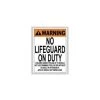 No Lifeguard On Duty Sign -Swimming Equipment Store no lifeguard on duty sign 1 3