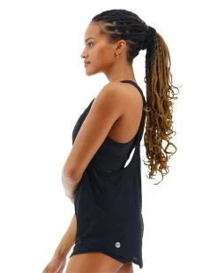 TYR Solid Madison 2 In 1 Tank -Swimming Equipment Store tmaso7a solid madison 2in1 tank black 1 4